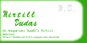 mirtill dudas business card